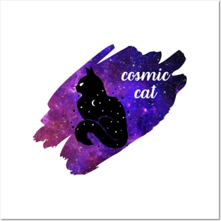 Cosmic Cat Cool Design for Cat and Astronomy Lovers Posters and Art